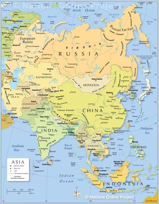 Map of Asia